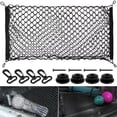 thumbnail image 2 of MesaSe 35 x 16 in Car Storage Bag Auto Large Capacity Mesh Organizer Elastic Stretch Car Storage Net Double-layer Car Mesh Pocket Container for Car Truck Caravan SUV Boat, 2 of 9