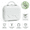 white, variant on 14" Hard Shell Cosmetic Travel Case, Mini Organizer with Handle, Pink