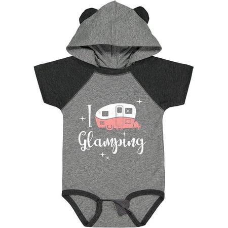 

Inktastic I Love Glamping Gift Baby Girl Bodysuit
