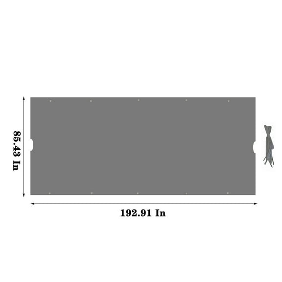 Pergola Canopy Replacement - 12x9 Ft Curved Outdoor Structure Cover - Grey - UV Protection, Water Repellent - Patio Shade Top Only