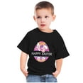 thumbnail image 1 of EGNMCR Blouses & Chemises à Manches Courtes Col Rond pour Tout-Petits Garçons Filles Mode Imprimé Ufs de Lapin de Pâques, 1 of 4