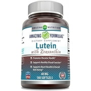 Amazing Formulas Lutein 40mg with Zeaxanthin 1600 mcg Supplements - 180 Softgels- Supports Eye Health & Healthy Vision -Promotes Macular Health