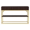 thumbnail image 1 of Furniture of America Giffore Table Console en Métal à 1 Tablette, Noyer, 1 of 5