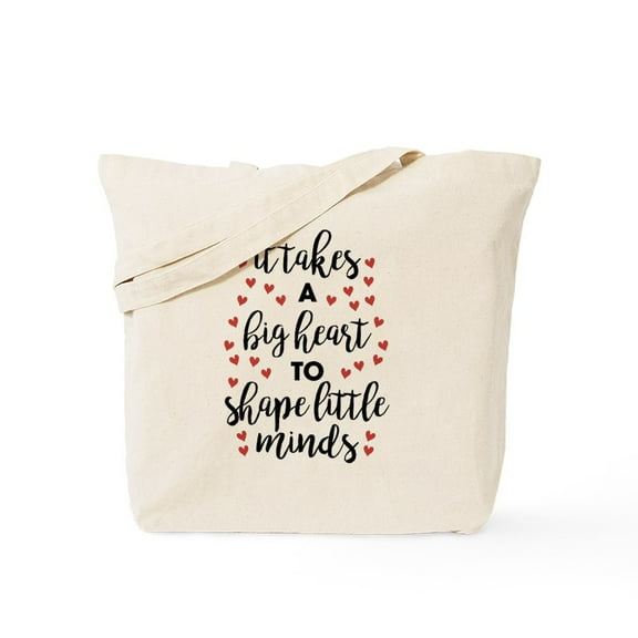CafePress - It Takes A Big Heart Tote Bag - Unisex Canvas Tote Bag, Beige, 1-Piece