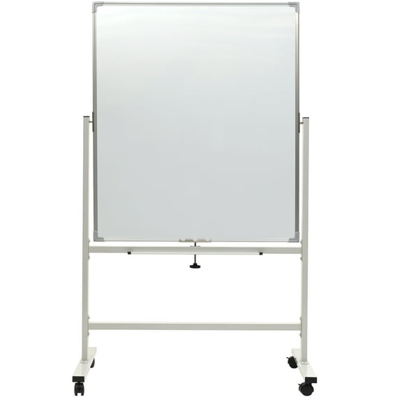 Reversable Whiteboard on Wheels - 36"x 42" (White Frame)