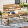 thumbnail image 2 of Safavieh Ruben Outdoor Convertible Bench and Table, Teak Finish - Natural, 2 of 12