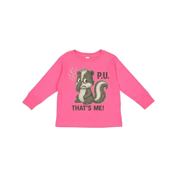 Inktastic Cute Skunk P.u. That's Me Cartoon Humor Boys or Girls Long Sleeve Toddler T-Shirt