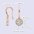 thumbnail image 2 of 3 Carat IGI Certified Round Shape Lab Grown Diamond Earrings | 14K Rose Gold | Bella Vintage Dangling Lab Diamond Earrings | Prong Setting | FG-VS Quality Friendly Diamonds, 2 of 6