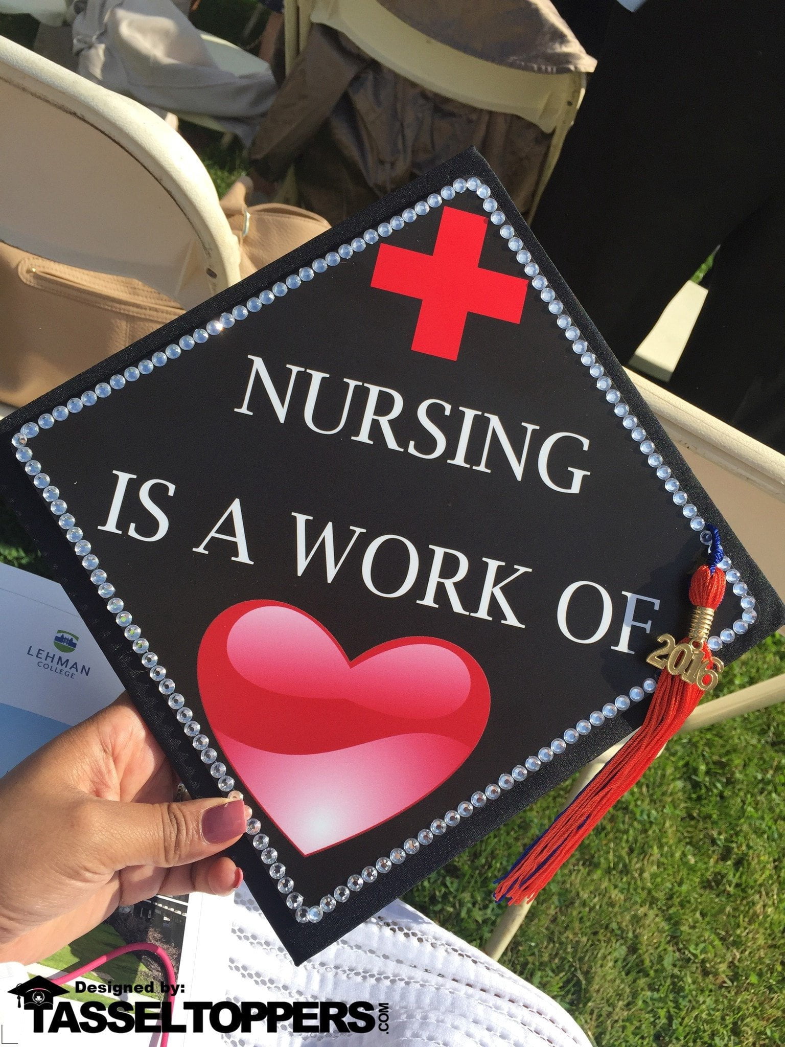 Nursing is a Work of Heart Grad Cap Tassel Topper