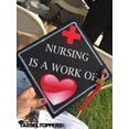 thumbnail image 4 of Nursing is a Work of Heart Grad Cap Tassel Topper, 4 of 9