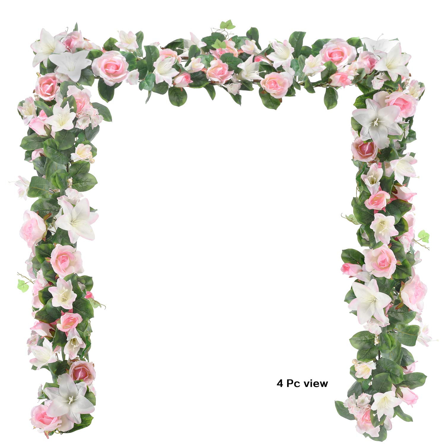 Leaves Wedding Party Silk Flowers Hanging Garland Artificial Rose Ivy Vine