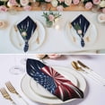 thumbnail image 3 of 4th of July Cloth Napkins, Patriotic American Flag Red Blue Stars Striped Washable and Reusable Dinner Napkins Set of 2, Table Napkin for Kitchen Party Birthday Wedding Hotel Housewarming 20"x20", 3 of 9