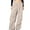Khaki, variant on XFLWAM Parachute Pants for Women Y2k Cargo Pants Women Baggy Drawstring High Rise Straight Leg Baggy Pants Jogger Sweatpants