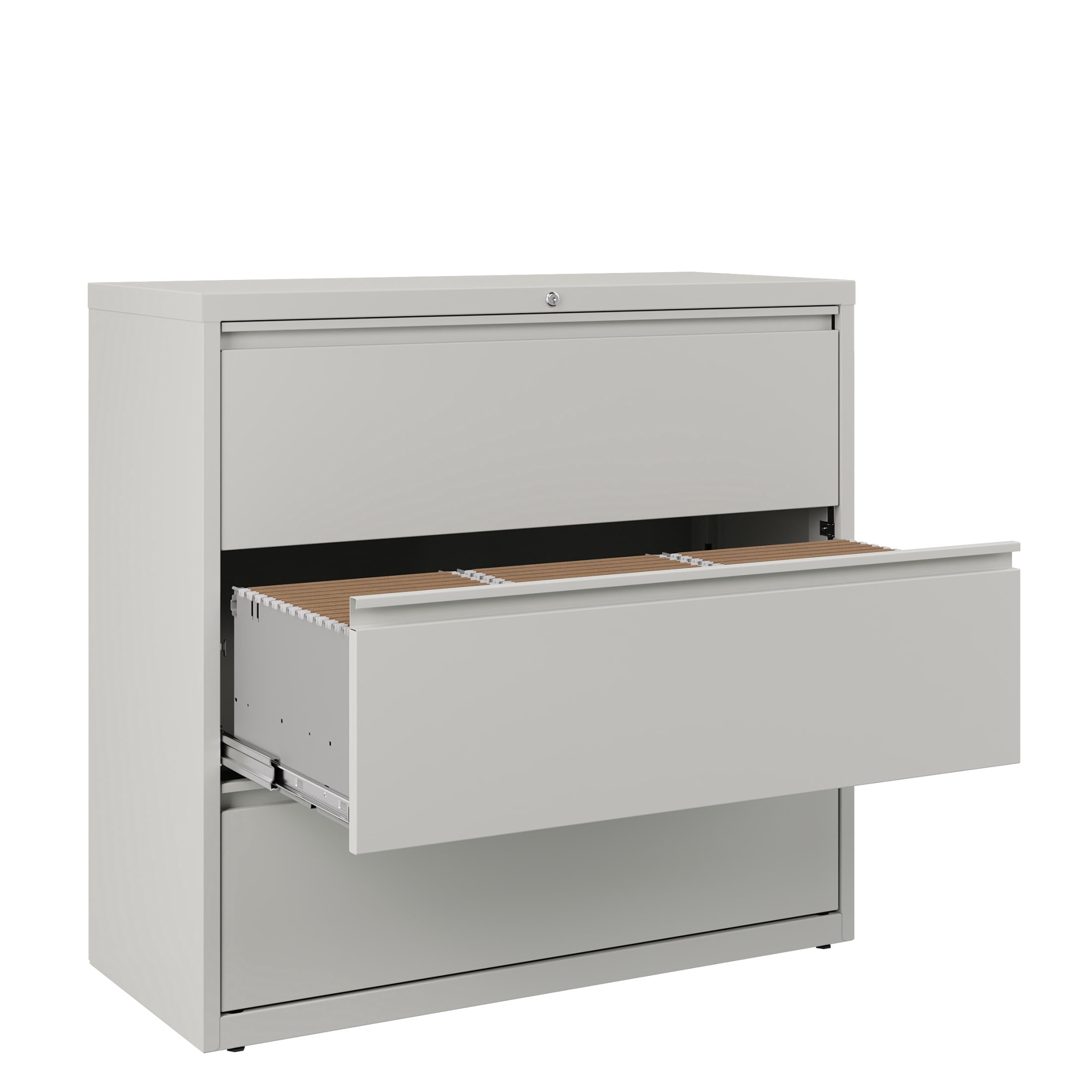 Hirsh 42 inch Wide 3 Drawer Metal Lateral File Cabinet for Home and Office, Holds Letter, Legal and A4 Hanging Folders, Gray