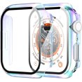 thumbnail image 1 of KOMI 2-Pack for Apple Watch 44mm Screen Protector Case,for iWatch Series 8/7/6/5/4/Series SE/SE 2 44mm Protection Cover All-Around Tempered Glass Screen Protector Case Ultra-Thin - Color Clear, 1 of 5