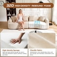 thumbnail image 5 of Ciphrias Curved Boneless Sofa 108 Inch 4 Seat White Modular Couch For Living Room, 5 of 8