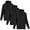 Black & Black & Black, variant on Womens Heavyweight Fleece Lined Pullover Hoodie 3 Pack (M-2XL)