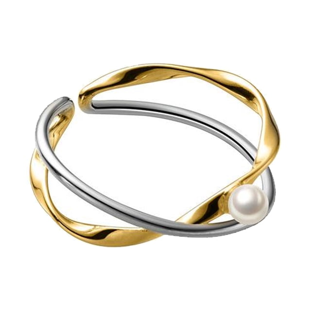 Jumpingount Anillo de apertura para mujer, decoración de perlas geométricas de Metal, anillos de moda, decoraciones para novia, joyería para mujer, Ropa, zapatos y accesorios Miscelánea Oro Jumpingount AP016138-01