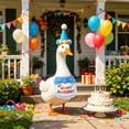 thumbnail image 5 of Porch Goose Birthday Hat and Bib Set for 23 Inch Goose Statue, Birthday Party Goose Outfit Decoration, Lawn Goose Accessories for Garden Porch Patio Yard Celebration Display, 5 of 6