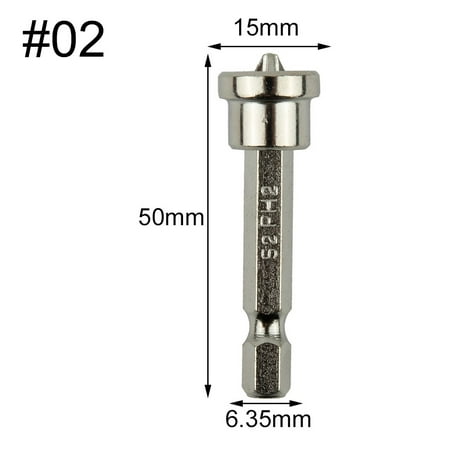 

BAMILL Magnetic Positioning Screwdriver Bit Head Woodworking Screw Hex Shank 25/50mm
