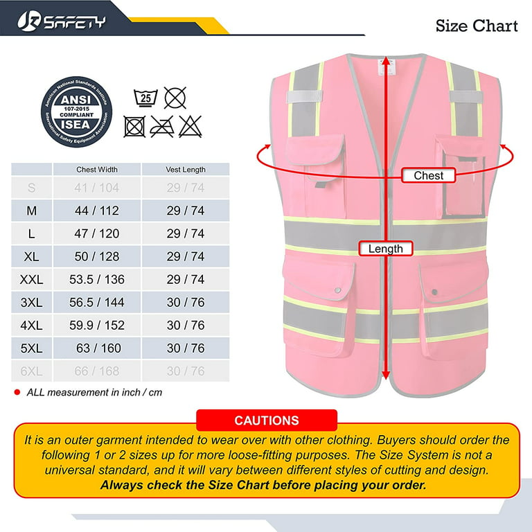 JKSafety 9 Pockets Class 2 Reflective Vest Yellow : : Tools & Home  Improvement