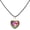 Colorful, variant on Glass Heart Shape Pendant Necklace,Waxed Thread Chain Love Charms Necklace