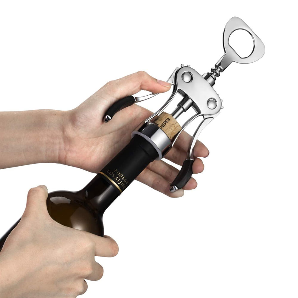 Details about   Wine Bottle Opener Cork Screw Waiters Wing Corkscrews Stainless 