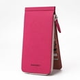 thumbnail image 1 of Tarjetero largo para hombre y mujer, tarjetero multitarjeta, cartera multifuncional para teléfono móvil con diseño de cruz coreana, 1 of 6