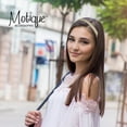 thumbnail image 2 of Motique Accessories Thin Headbands for Women Solid Satin 4 Pack - Brown, 2 of 5