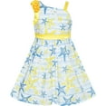 thumbnail image 1 of Girls Dress One Shoulder Sea Star Flower Dress Birthday Party 6 Years, 1 of 6