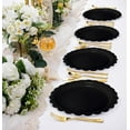 thumbnail image 6 of 25 Pieces Black Paper Plates 9 Inch Black Scalloped Plates Disposable Dinner Plate for Wedding Baby Shower Birthday Halloween Party Dessert Plate, 6 of 7