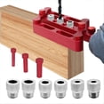 thumbnail image 2 of Self Centering 6/8/10mm Dowels Jig, Woodworking Positioner Locator, 2 of 5