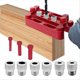 thumbnail image 2 of Self Centering 6/8/10mm Dowels Jig, Woodworking Positioner Locator, 2 of 5