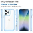 thumbnail image 2 of Dteck For iPhone 14 Pro Max,Slim Shockproof Heavy Duty Soft TPU Bumper Acrylic Clear Hard Back Case Cover,Blue, 2 of 8