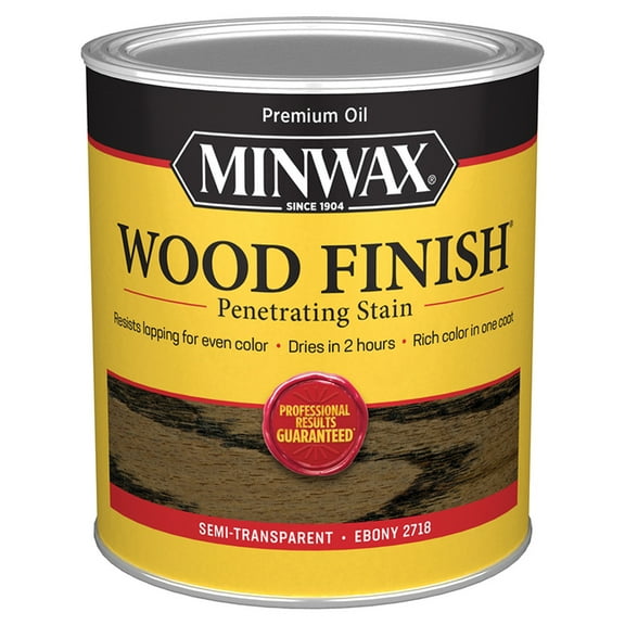 4-Pack of 1 qt Minwax 70013 Ebony Wood Finish Oil-Based Wood Stain