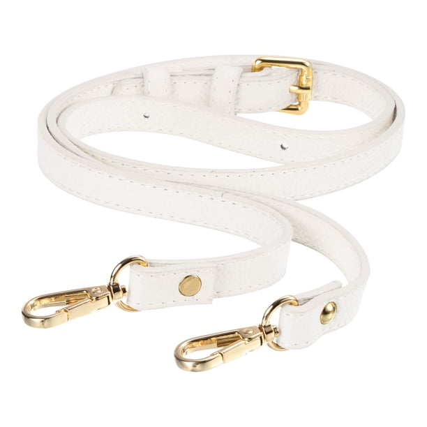 Correa de bolso Uxcell de cuero ajustable para bolsos de mano cruzados para mujeres color blanco