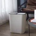 thumbnail image 2 of Efficient Waste Management Solution, Modern Look Dual Compartment Trash Can Set with Spring Lid and High Foot Design for Space-Saving Design in Home and Office, (Dual Recycling Container), 2 of 4