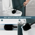 thumbnail image 6 of 304 Vertical Matt Black Toilet Brush Holder Stainless Steel Cleaning Tool Floor-Standing Toilet Brush Sets Bathroom Accessories, 6 of 8