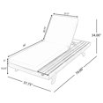 thumbnail image 2 of Outdoor Chaise Lounge Set with Water-Resistant 4 Inch Thick Cushions and Adjustable Backrest, Portable Sun Lounger for Beach Pool Camping, Dark Gray Teak, 2 of 7