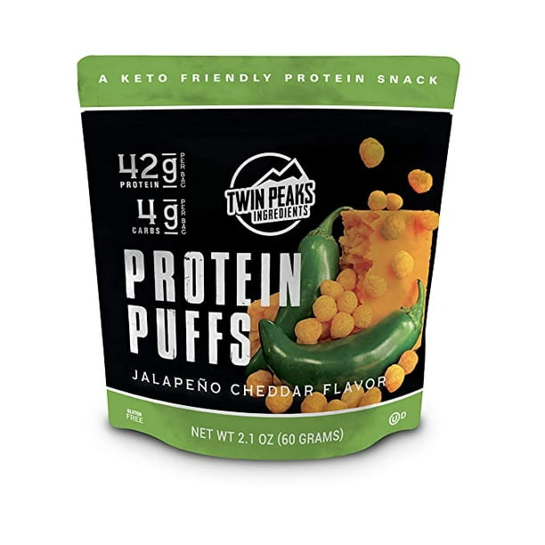 Twin Peaks Low Carb, Keto Friendly Protein Puffs, Jalapeno Cheddar 2