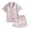 Light Pink, variant on Boys Pajamas Two-Piece Set Baby Satin Silk Short Sleeves Sleepwear 2 Piece Button Down Classic Shorts Sleepwear Outfit Set Children'S Comfortable Loungewear Size 12 Years-13 Years