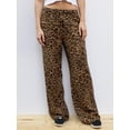 thumbnail image 5 of Aojekbee Women Wide-Leg Pants Stripe/Zebra Pattern/Leopard Print Drawstring Elastic Waist Trousers Spring Summer Casual Sweatpants, 5 of 9