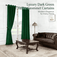 thumbnail image 2 of SNITIE 2 Panels Luxury Velvet Light Filtering Curtains, Thermal Insulated Grommet Drapes for Living Room, Super Soft Window Curtains for Home Decor, 2 of 8