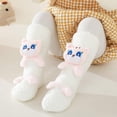 thumbnail image 2 of Zwiiyzr Toddler Infant Baby Boys Girls Slipper Socks 0-6 Years Winter Woolly Socks Fleece Fluffy Warm Three Dimensional Cute Knee High Stockings Sock White, 2 of 5