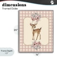 thumbnail image 4 of Stupell Industries Cottage Baby Deer Pink Gingham Gray Framed Giclee Art, 16 x 20, by LSR Design Studio, 4 of 8