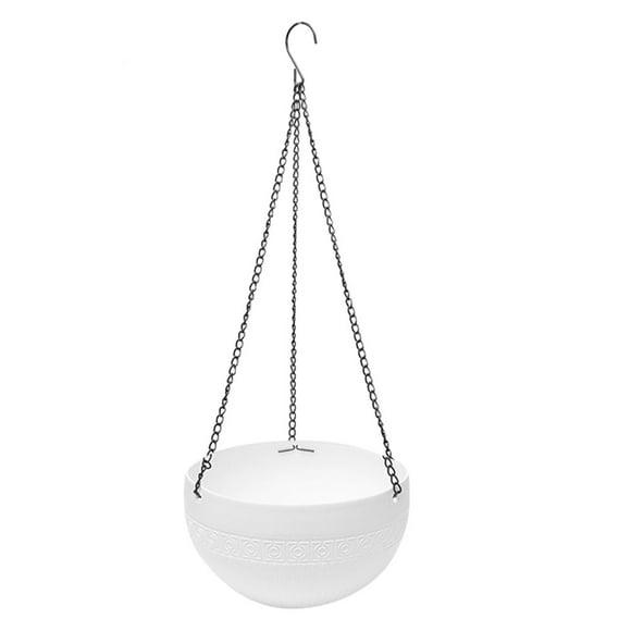 ZheElen 2pcs/set Removable Hanging Chain Convenient Flower Pot For Easy Installation And Movement Breathable white 1Set