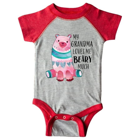 

Inktastic My Grandma Loves Me Beary Much with Cute Bear Gift Baby Boy or Baby Girl Bodysuit