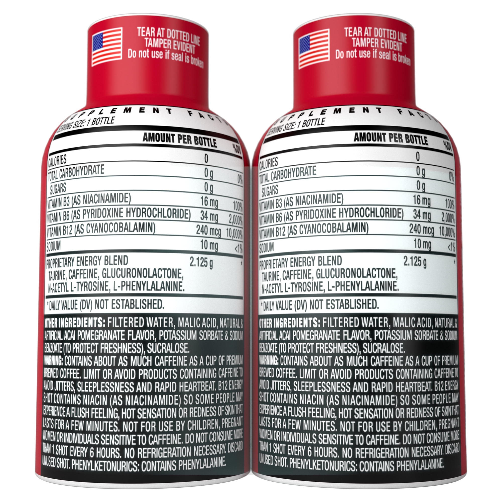 Stacker 2 Extreme B12 10,000% Energy Shot Acai Pomegranate, 2 fl oz, 2 count