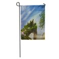 thumbnail image 1 of POGLIP Medieval Fantasy Landscape Cliff Castle and Mountains D Rendering Old Garden Flag Decorative Flag House Banner 12x18 inch, 1 of 2