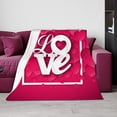 thumbnail image 4 of YiBai Valentine's Day Love Flannel Blanket Office Nap Blanket, A, 4 of 5
